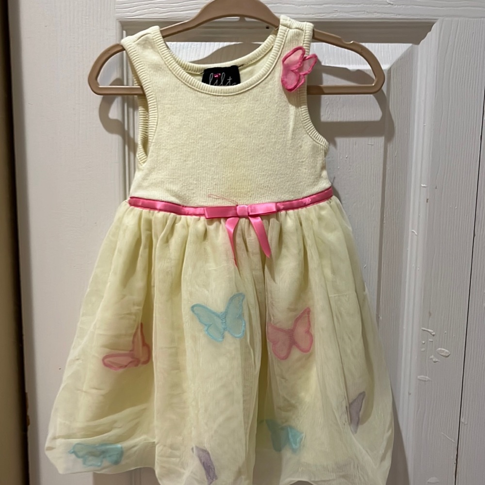 Butterfly yellow dress